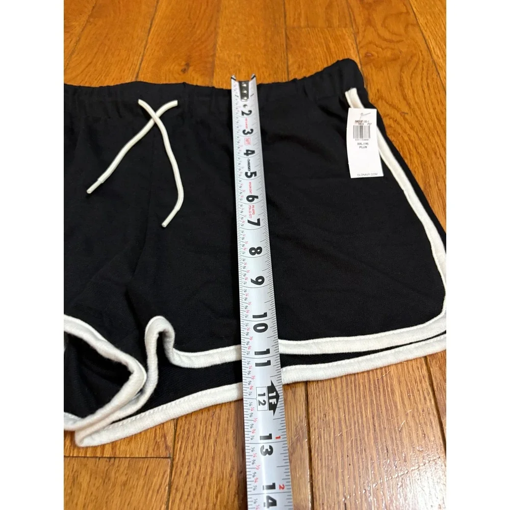 Old Navy Girls XXL 18 Plus Black White Contrast Trim Dolphin Shorts NWT